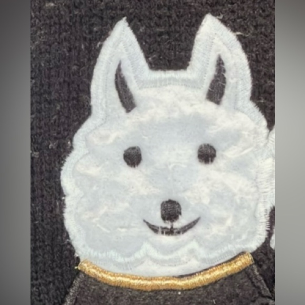 VINTAGE 80s Scottie dog terrier knit sweater pet lover Westie‎ west highland - Picture 4 of 14